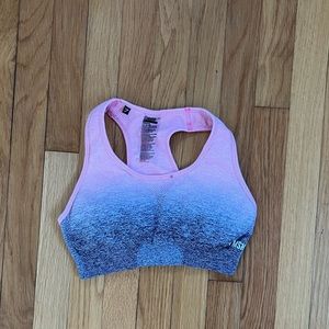 Gymshark Ombre Seamless Sports Bra - Peach Pink/Charcoal